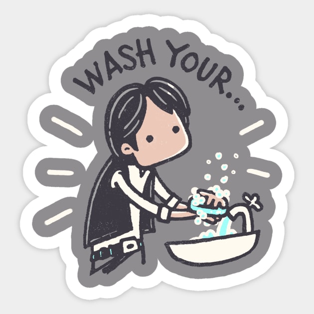 Wash Your Han Sticker by Walmazan